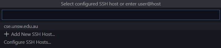 SSH menu