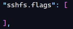 The SSH FS flags settings in JSON
